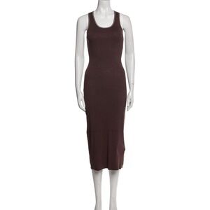 Caroline Constas Brown Midi Dress